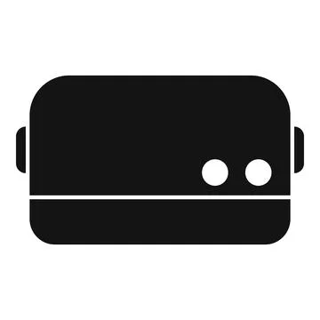 Black silhouette of a vr headset for virtual experiences 库存插图