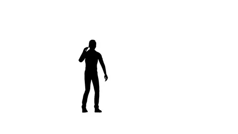 Black silhouette on a white background b... | Stock Video | Pond5