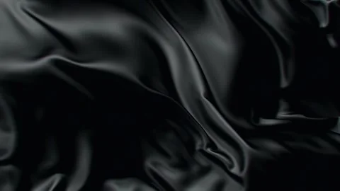 Black silk is fluttering and undulating Stock Footage 320011376