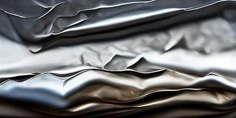 Black silk folded cloth background, luxurious fabric textile decoration. Stock Illustration
