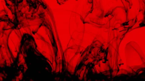 Black Silky Ink Smoke on Red Stock Footage 59741930