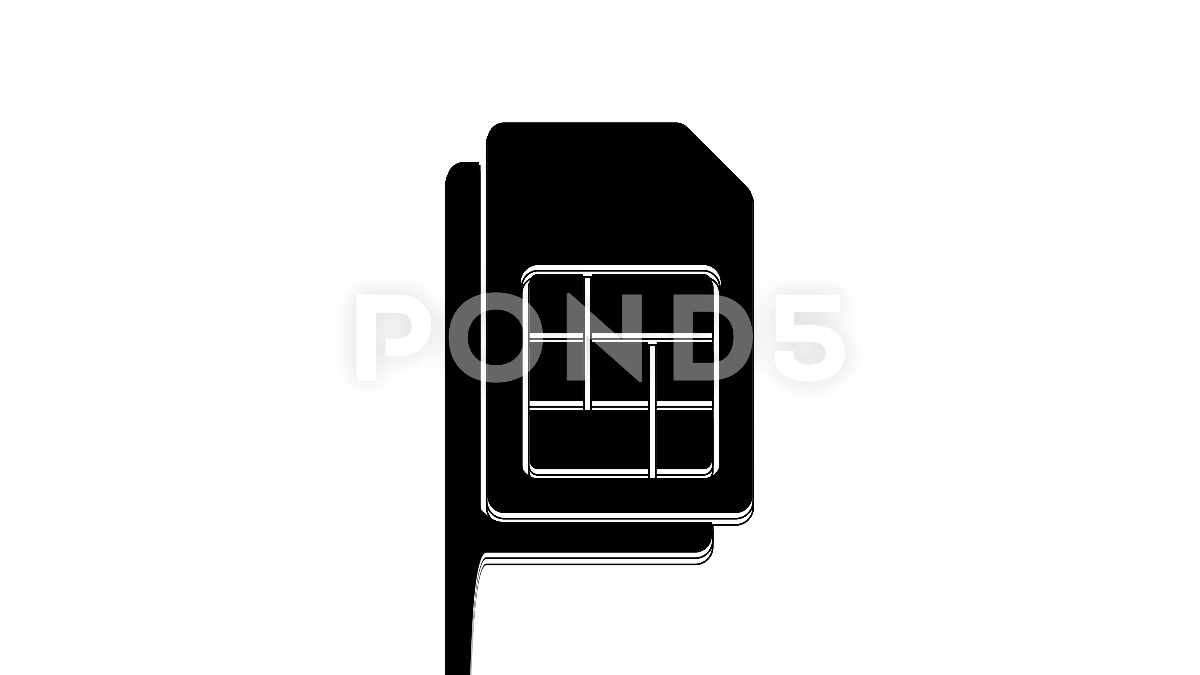 Creative Flat Mode Phone Sim Card Logo Icon Vector Illustration Stock  Vector - Illustration of telecommunications, micro: 171090480