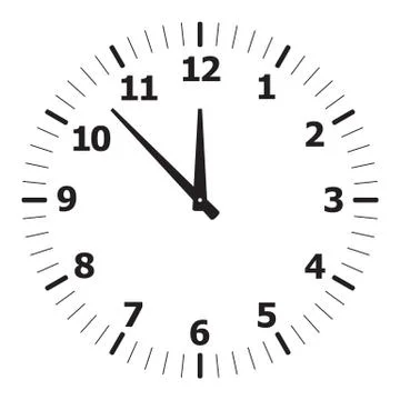 Black simple clock Stock Illustration