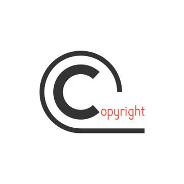 Black simple copyright symbol Stock Illustration