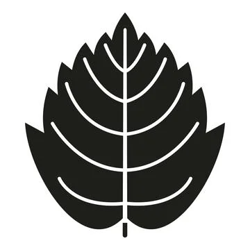 Black simple leaf icon representing nature graphic design Illustrazione stock
