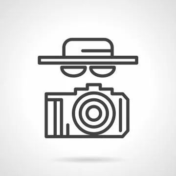 Black simple line spy vector icon Stock Illustration
