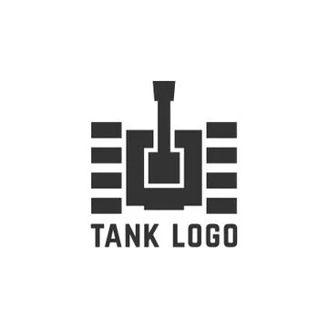 Black simple tank logo Stock Illustration