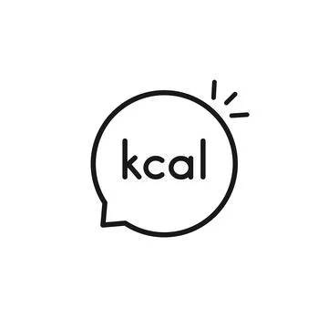 Black simple thin line kcal bubble Stock Illustration