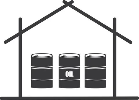 Black Simple Three Glossy Metal Oil, Fuel, Gasoline Barrel Set Stock Illustration