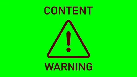 Black sing content warning red flash light animation Stock Footage 340897654