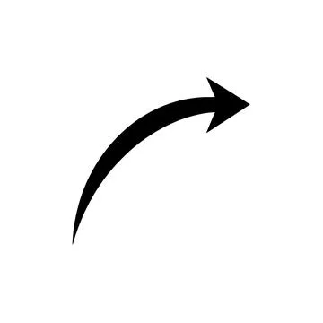 Black single arrow icon white background Stock Illustration