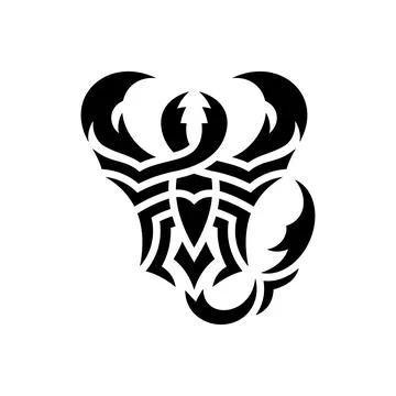 Black sketchy scorpion.  Stock Illustration