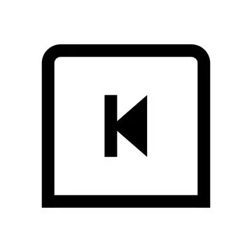 Black skip to start button icon for digital media interface design Stock Illustration