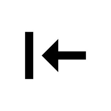 Black skip to start icon isolated on transparent background Stock Illustration
