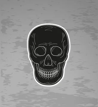 Black skull Stock Illustration