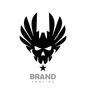 BLACK SKULL Stock Illustration