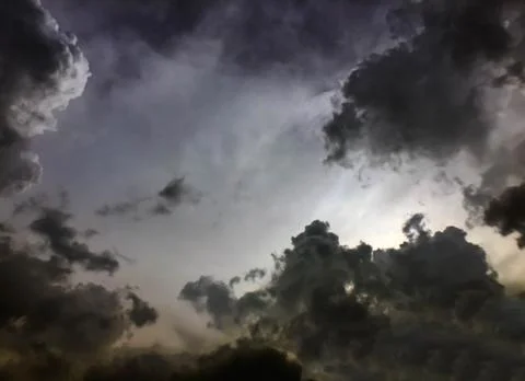 Black sky early cloud Stock Photos