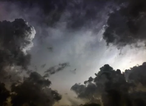 Black sky early cloud Stock Photos