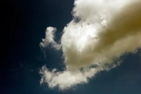 Black sky with white clouds dark mood space art fifty megapixels Stock Photos