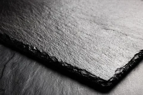 Black slate board for serving with copy space, top view Stock Photos