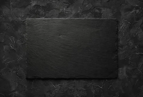 Black slate plate Stock Photos