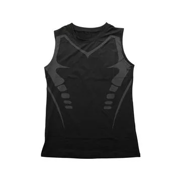 Black sleeveless compression base layer Stock Photos