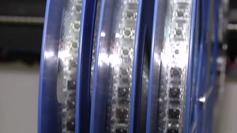 Black small buttons on a green printed circuit board. Stock Footage 117567688