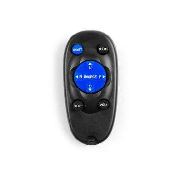 Black small remote control car radio from isolated Stock Photos