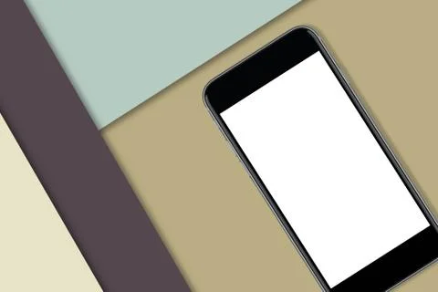Black smart phone with blank screen Stock Illustration