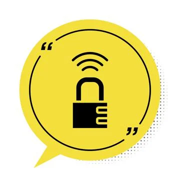 Black Smart safe combination lock icon isolated on white background. Combinat イラスト素材