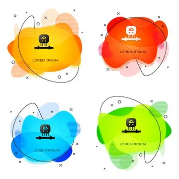 Black Smart sensor system icon isolated on white background. Internet of things 스톡 일러스트