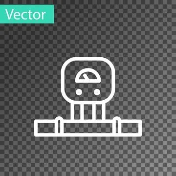 Black Smart sensor system icon isolated on transparent background. Internet of Stockillustratie