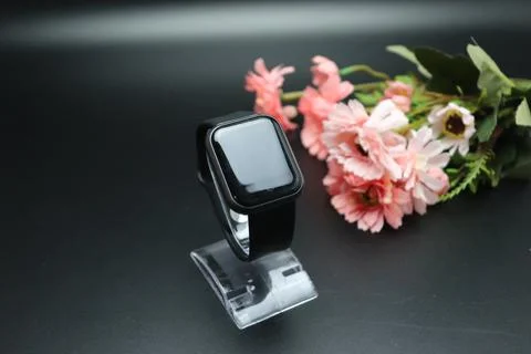 Black Smart Watch Stock-Fotos