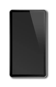 Black smartphone, digital tablet pc template isolated on white Stock-Fotos