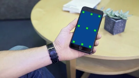 Black Smartphone Display Screen with Touch Gestures Stock Footage 75383743