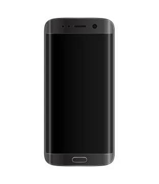 Black smartphone with edge display design Stock Illustration