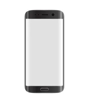 Black smartphone with edge display design Stock Illustration