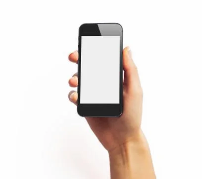 Black smartphone with empty screen Stock Photos