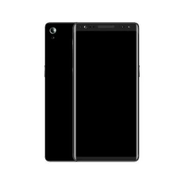 Black smartphone front and back view Stock Illustration
