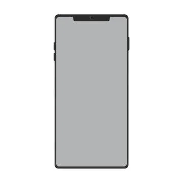 Black smartphone mock up. Flat and solid color style vector illustration. Stock Illustration