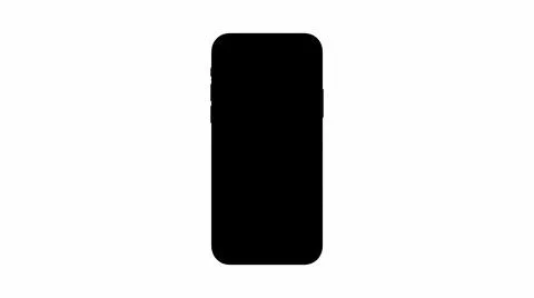 Black Smartphone Silhouette Icon Stock Illustration