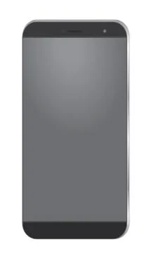 Black smartphone on a white background Stock Illustration