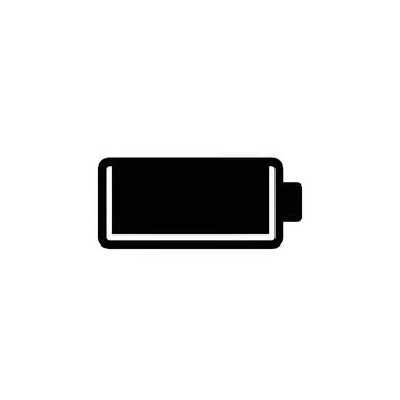 Black smartphone with a white screen displaying a simple shape Stock Illustration