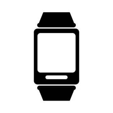Black smartwatch icon image design Stock Illustration