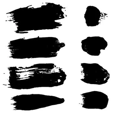 Black smears and spots Illustrazione stock