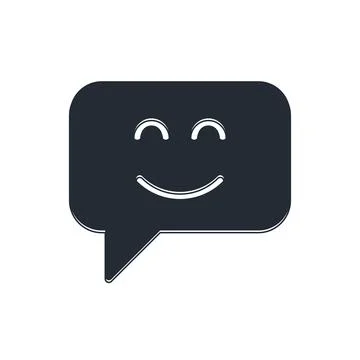 Black Smile face icon isolated on white background. Smiling emoticon. Happy.. Stock Illustration