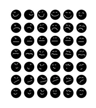 Black smiles Stock Illustration