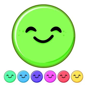 Black smiley cartoon vector graphic Stock Illustration