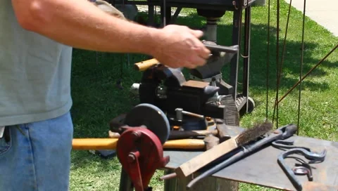 A Black Smith Stock Footage 6231380