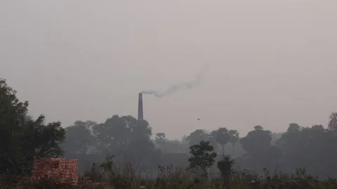 Black smoke is blown out Stock Footage 304058758